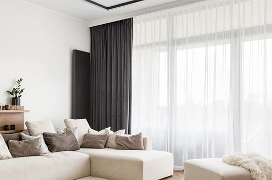 Aurora Designs Double Curtains Canberra: Versatile Australian-made double curtains for Canberra homes. Layered style, light control & insulation with quality fabrics.