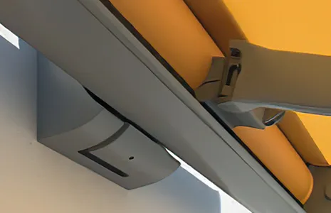 Uniquely Designed Hinge Arm with Wind Lock Safety Device