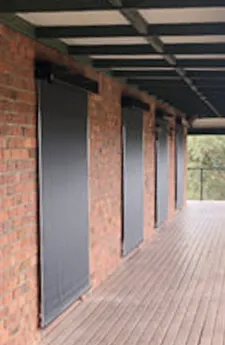 UV-resistant fixed guide awning by Aurora Designs